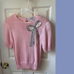 Vintage Nannell Pink Embellished Sweater